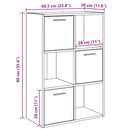 vidaXL fekete szerelt fa tárolószekrény 60 x 29,5 x 90 cm