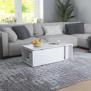 vidaXL fehér szerelt fa dohányzóasztal 150 x 50 x 35 cm