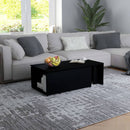 vidaXL fekete szerelt fa dohányzóasztal 150 x 50 x 35 cm