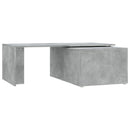 vidaXL betonszürke szerelt fa dohányzóasztal 150 x 50 x 35 cm