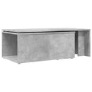 vidaXL betonszürke szerelt fa dohányzóasztal 150 x 50 x 35 cm