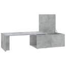 vidaXL betonszürke szerelt fa dohányzóasztal 150 x 50 x 35 cm