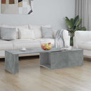 vidaXL betonszürke szerelt fa dohányzóasztal 150 x 50 x 35 cm