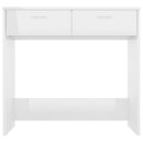 vidaXL magasfényű fehér szerelt fa íróasztal 80 x 40 x 75 cm