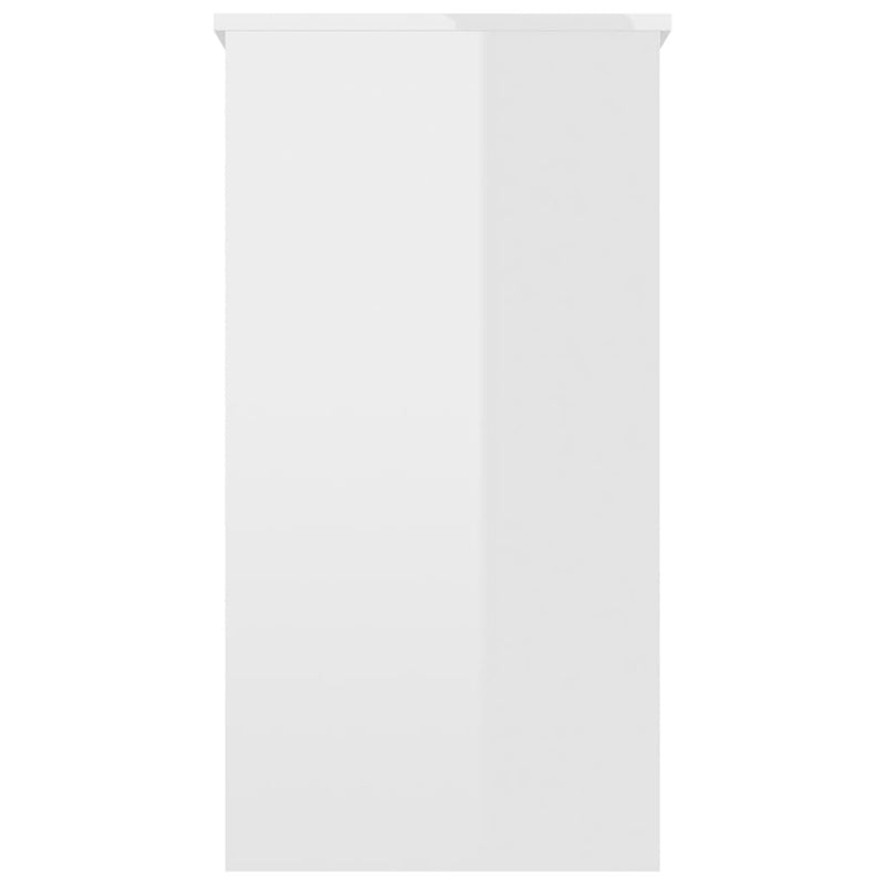 vidaXL magasfényű fehér szerelt fa íróasztal 80 x 40 x 75 cm