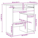 vidaXL sonoma tölgy színű szerelt fa íróasztal 80 x 45 x 74 cm