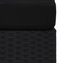 vidaXL fekete polyrattan középső kanapéelem