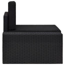 vidaXL fekete polyrattan sarokkanapé-elem jobb oldali karfával