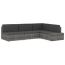 vidaXL fekete polyrattan sarokkanapé-elem