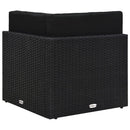 vidaXL fekete polyrattan sarokkanapé-elem