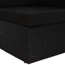 vidaXL fekete polyrattan sarokkanapé-elem