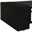 vidaXL 2 részes fekete polyrattan kerti ülőgarnitúra