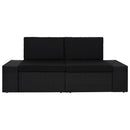 vidaXL 2 személyes fekete elemes polyrattan kanapé