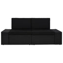 vidaXL 2 személyes fekete elemes polyrattan kanapé