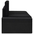 vidaXL 2 személyes fekete elemes polyrattan kanapé