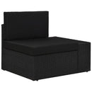 vidaXL 3 részes fekete polyrattan kerti ülőgarnitúra