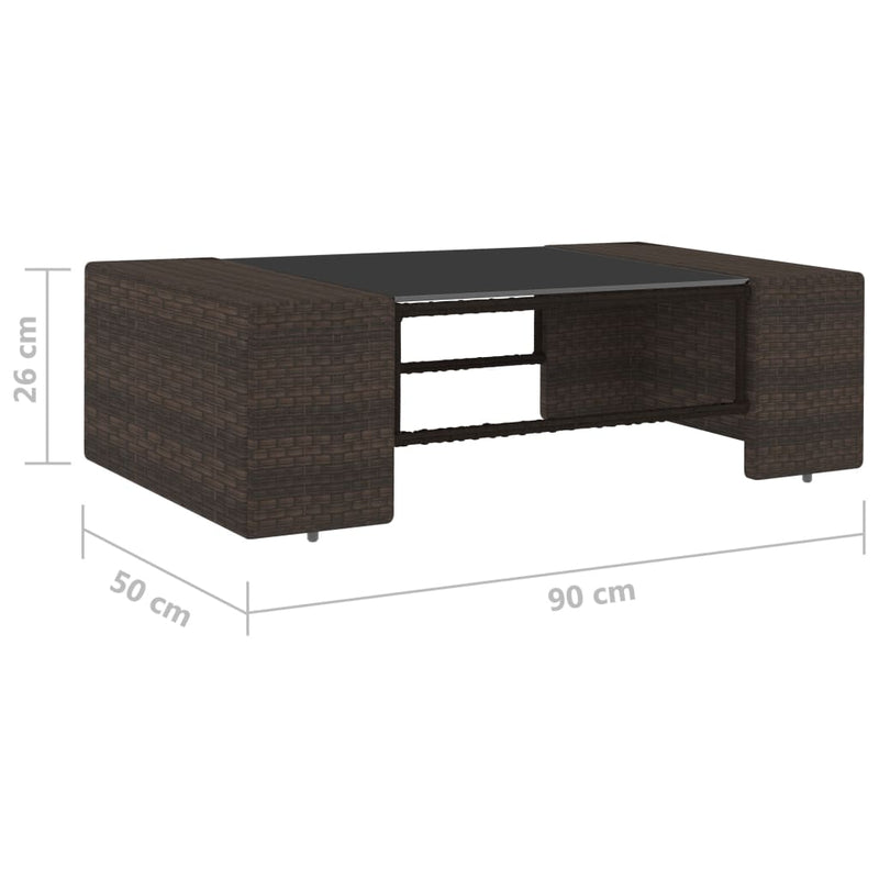 vidaXL 2 részes barna polyrattan kerti ülőgarnitúra