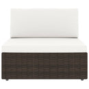 vidaXL 2 részes barna polyrattan kerti ülőgarnitúra