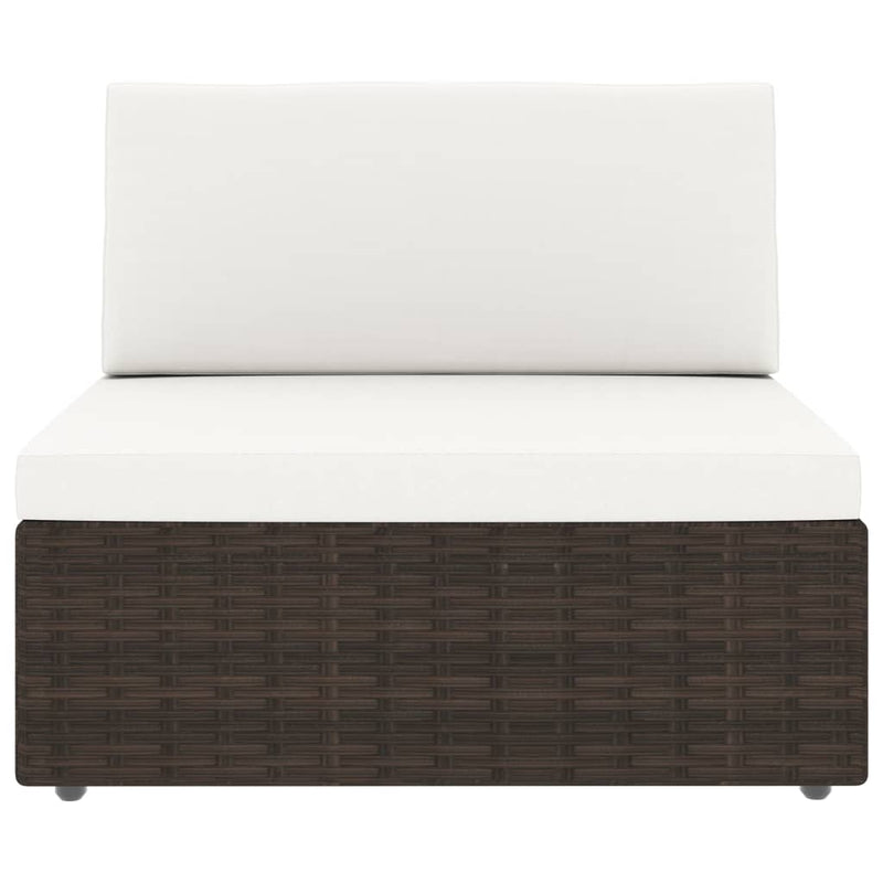 vidaXL 2 részes barna polyrattan kerti ülőgarnitúra