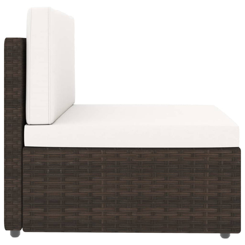 vidaXL 2 részes barna polyrattan kerti ülőgarnitúra