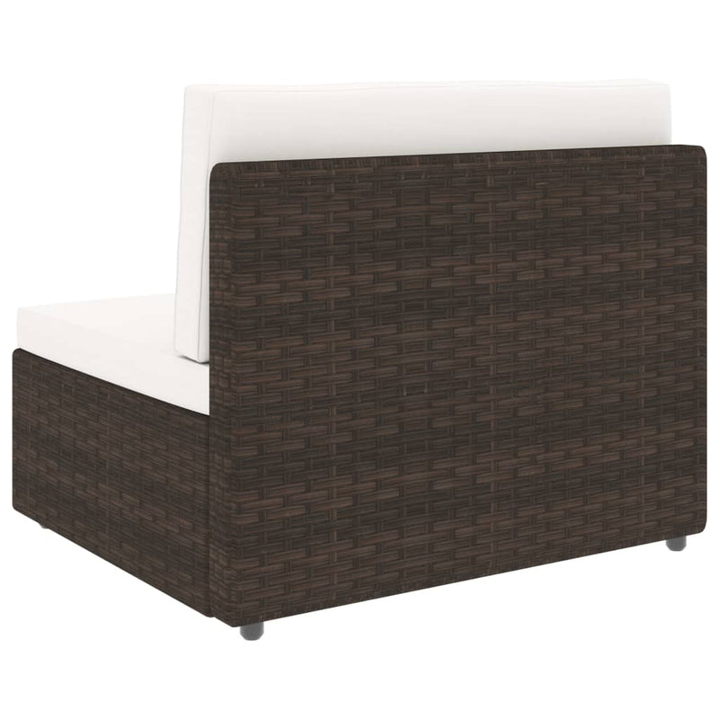 vidaXL 2 részes barna polyrattan kerti ülőgarnitúra