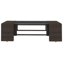 vidaXL 2 részes barna polyrattan kerti ülőgarnitúra