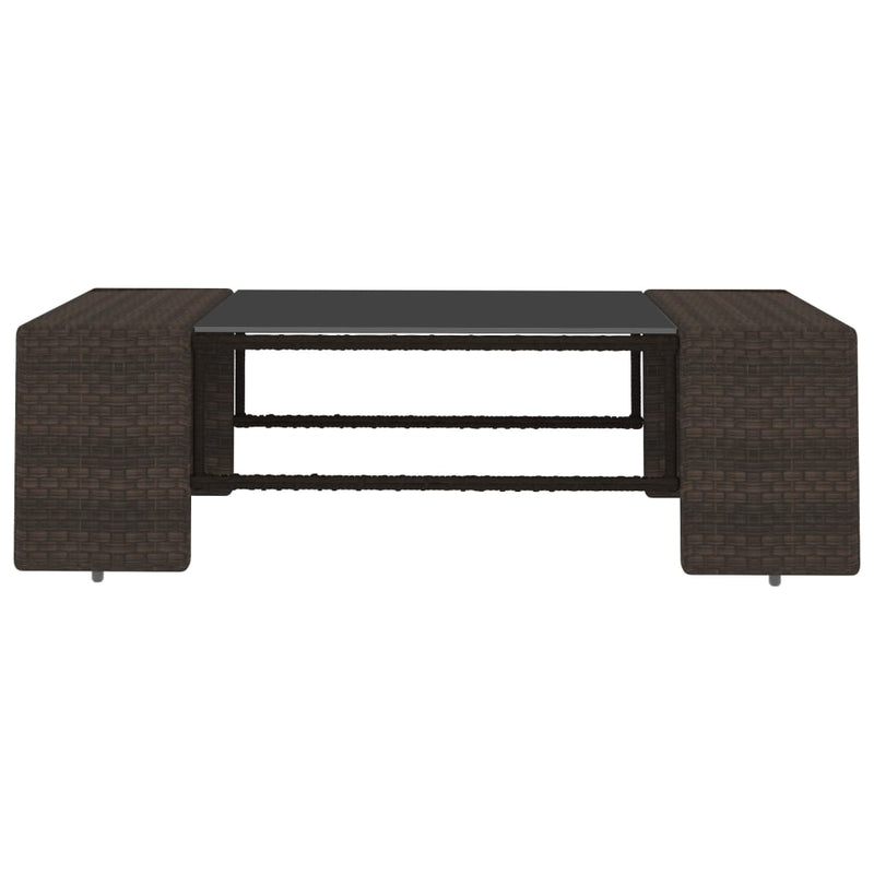 vidaXL 2 részes barna polyrattan kerti ülőgarnitúra