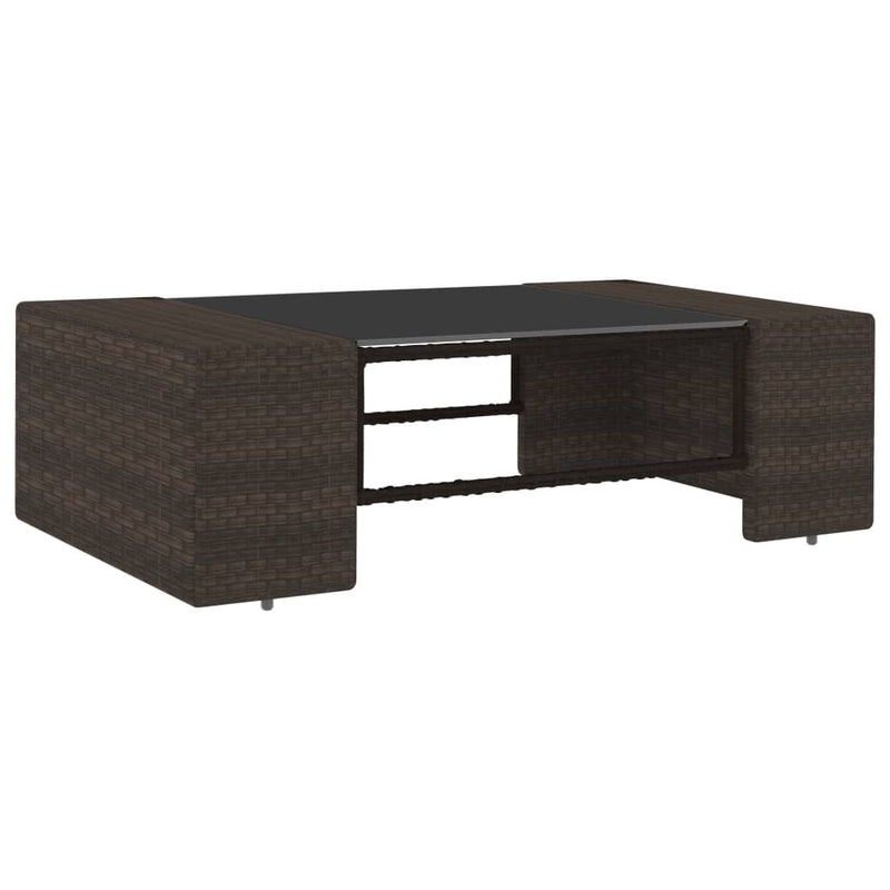 vidaXL 2 részes barna polyrattan kerti ülőgarnitúra