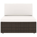 vidaXL 2 személyes barna elemes polyrattan kanapé