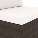 vidaXL 2 személyes barna elemes polyrattan kanapé