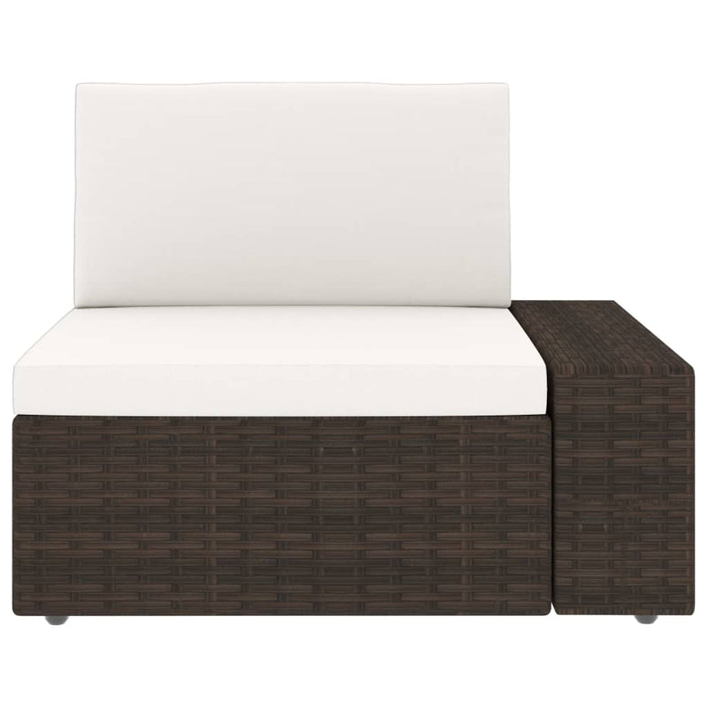 vidaXL 2 személyes barna elemes polyrattan kanapé
