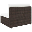 vidaXL 3 személyes barna elemes polyrattan kanapé