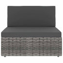 vidaXL szürke polyrattan középső kanapéelem