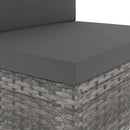 vidaXL szürke polyrattan középső kanapéelem