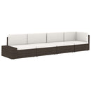 vidaXL szürke polyrattan középső kanapéelem