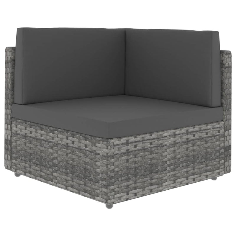 vidaXL szürke polyrattan sarokkanapé-elem