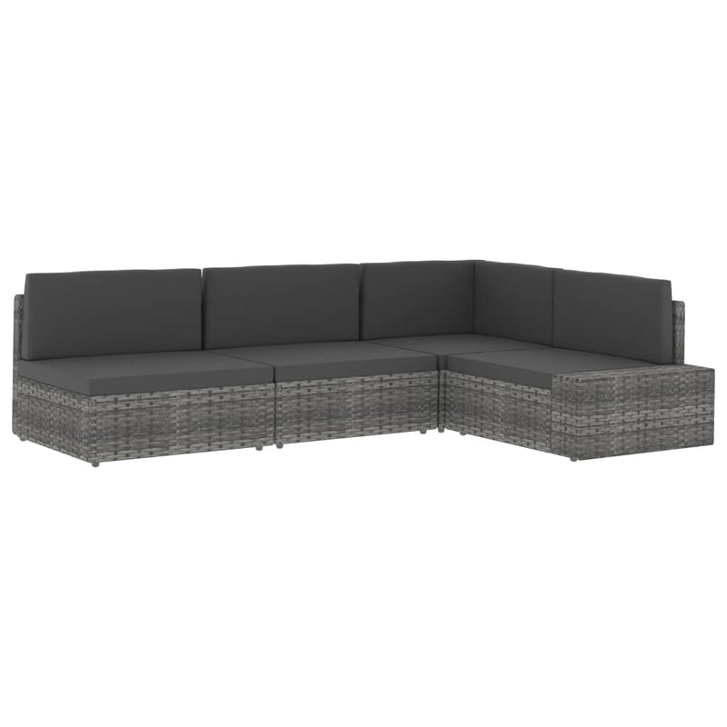 vidaXL szürke polyrattan sarokkanapé-elem
