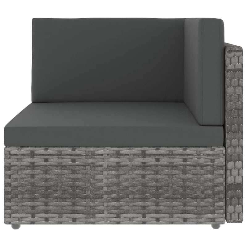 vidaXL szürke polyrattan sarokkanapé-elem