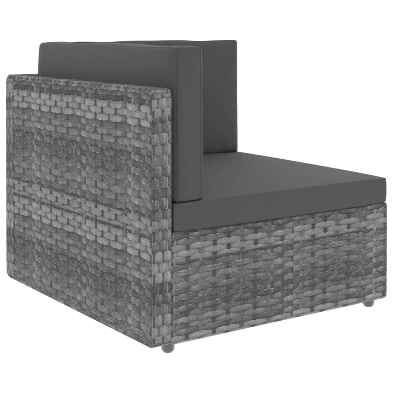 vidaXL szürke polyrattan sarokkanapé-elem