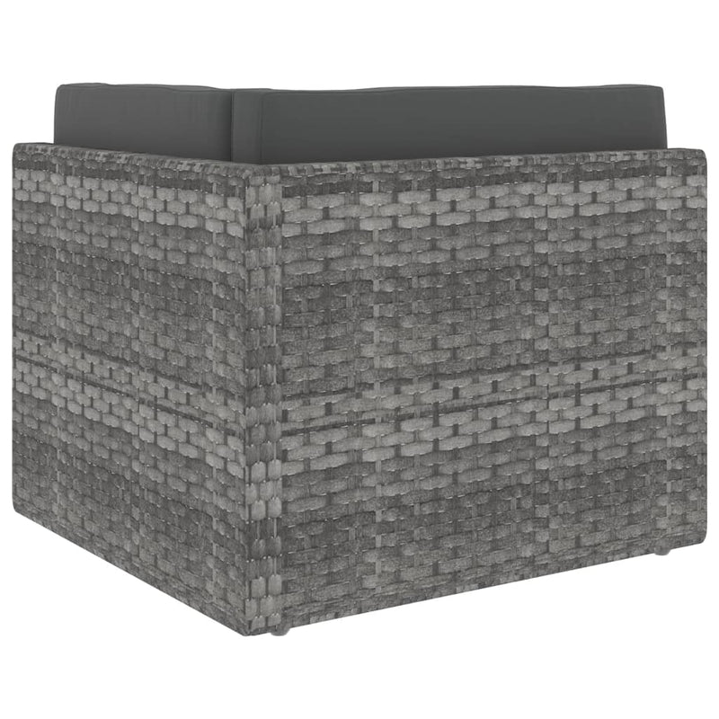 vidaXL szürke polyrattan sarokkanapé-elem