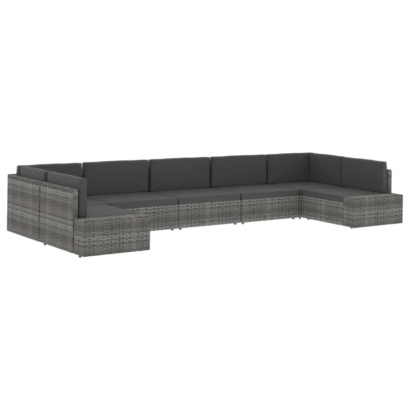 vidaXL szürke polyrattan sarokkanapé-elem