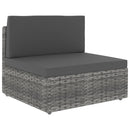 vidaXL 2 részes szürke polyrattan kerti ülőgarnitúra
