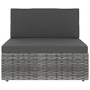 vidaXL 2 részes szürke polyrattan kerti ülőgarnitúra