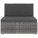 vidaXL 2 részes szürke polyrattan kerti ülőgarnitúra
