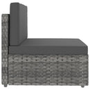 vidaXL 2 részes szürke polyrattan kerti ülőgarnitúra