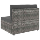 vidaXL 2 részes szürke polyrattan kerti ülőgarnitúra