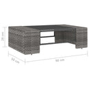 vidaXL 2 részes szürke polyrattan kerti ülőgarnitúra