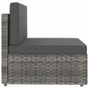 vidaXL 2 személyes szürke elemes polyrattan kanapé