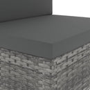 vidaXL 2 személyes szürke elemes polyrattan kanapé