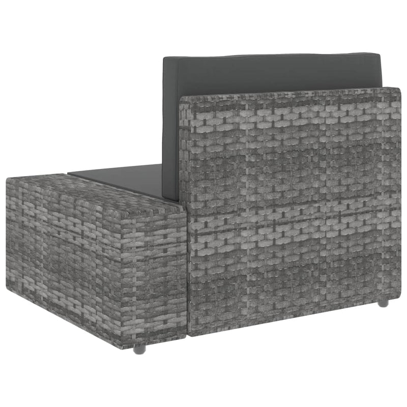 vidaXL 2 személyes szürke elemes polyrattan kanapé